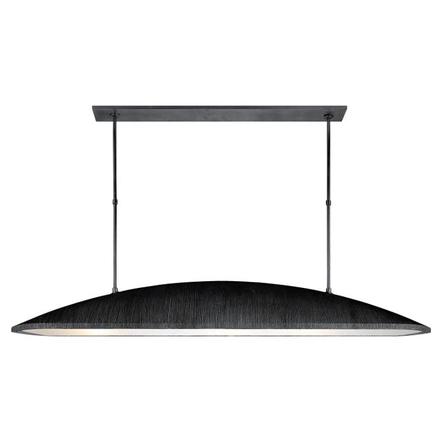 Utopia Large Linear Pendant in Aged Iron with Frosted Acrylic Designer: Kelly Wearstler Fixture Height: 7.5" Min. Custom...