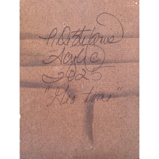 “Geo Time”, Original Geometric Abstract Painting by Paula DeStefanis For Sale In Milwaukee - Image 6 of 12