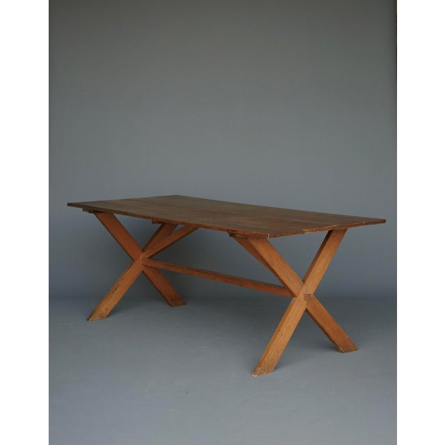 Rustic Farmhouse Dining Table in Cherry and Oak, 1940s For Sale - Image 17 of 17