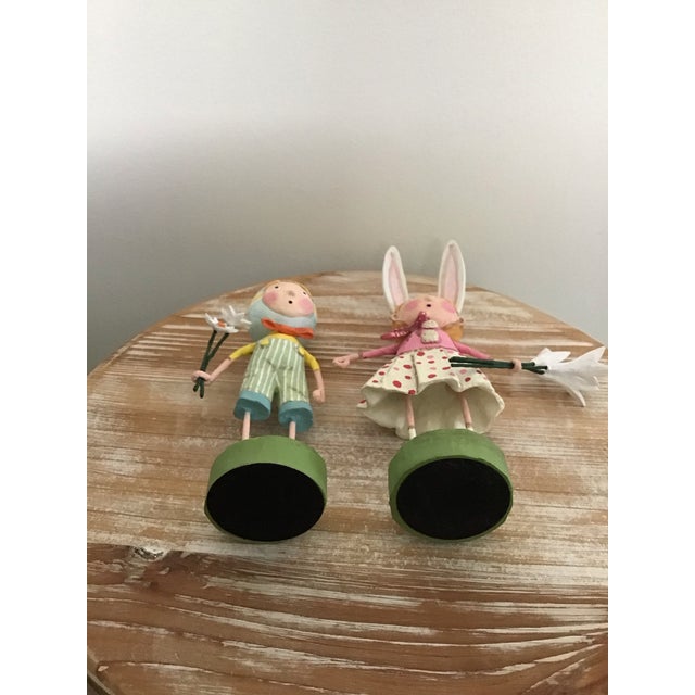 2020s Hand Painted Figurines by Lori Mitchell for Esc Set of Two For Sale - Image 5 of 6