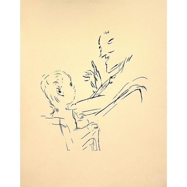 Pierre Bonnard Ltd Ed Lithograph Printed at Mourlot Paris 1958 Father and Son, 1958 For Sale