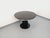 Vintage Round Dining Table in Black Wood-Effect Melamine and Chrome Metal, Space Age/1970s Style, with Integrated Extension For Sale - Image 4 of 18