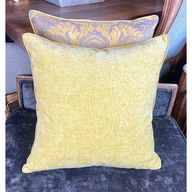 Pair of Authentic Vintage Orsini Patterned Pillows For Sale In Los Angeles - Image 6 of 6