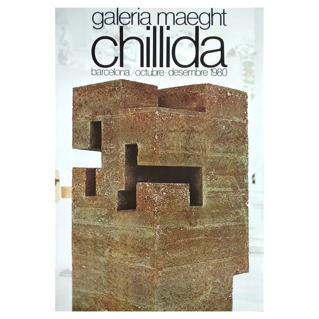 Eduardo Chillida for Galería Maeght Barcelona Exhibition Poster, 1980s For Sale