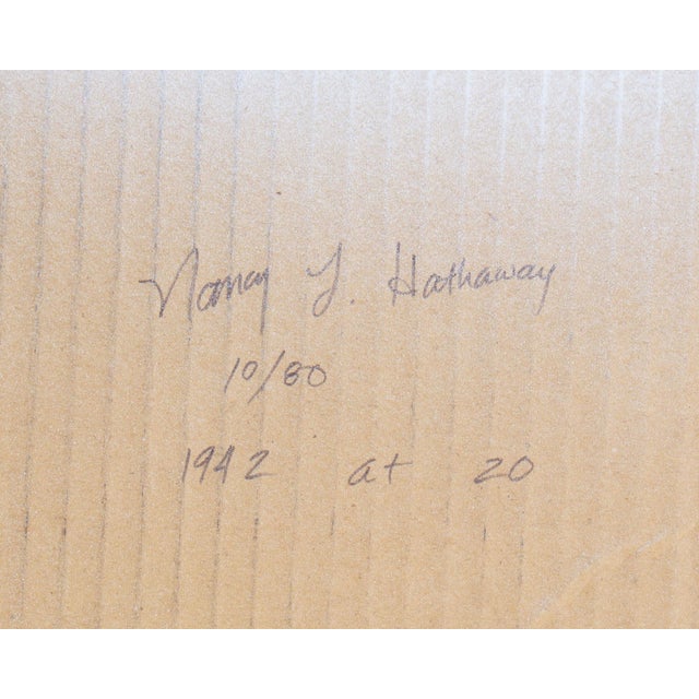 Cream 1980 "1942 at 20" Mixed Media Assemblage by Nancy Hathaway For Sale - Image 8 of 9