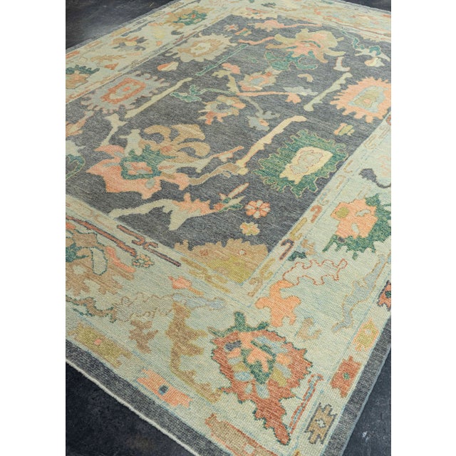 Contemporary Turkish Oushak Rug 8'1" x 11' For Sale - Image 3 of 4