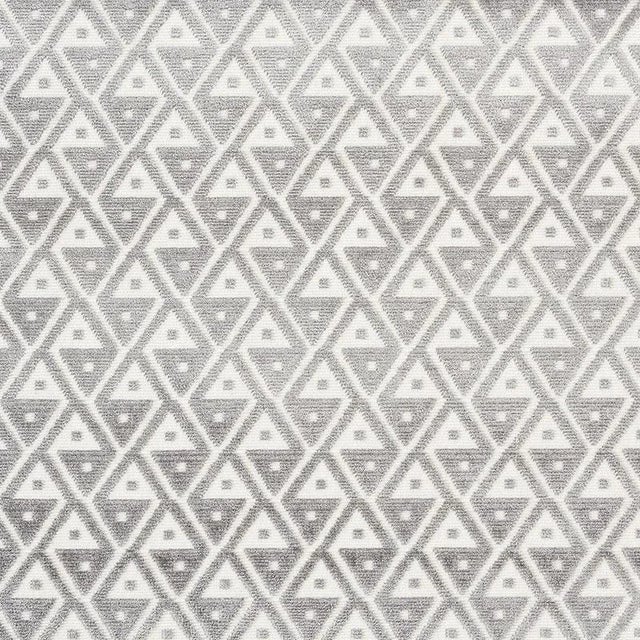 Schumacher Hoffmann Velvet Fabric in Silver For Sale