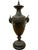 Black 1940 French Black Spelter Ram Head Handles Urn For Sale - Image 8 of 8