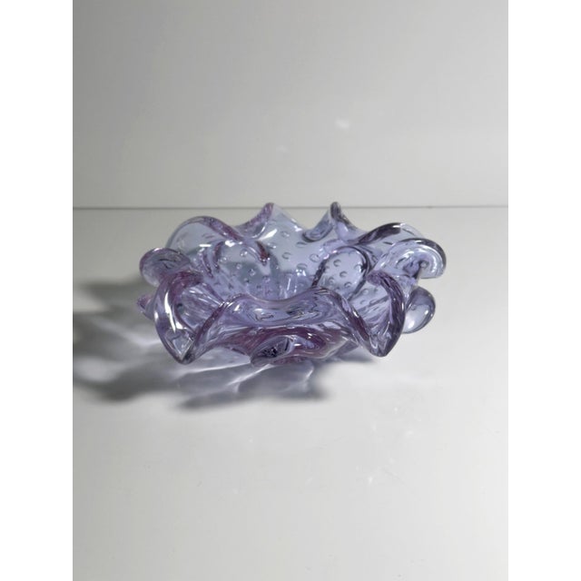Alexandrite Murano Bullicante Bubbles Ashtray, 1950s For Sale - Image 9 of 10