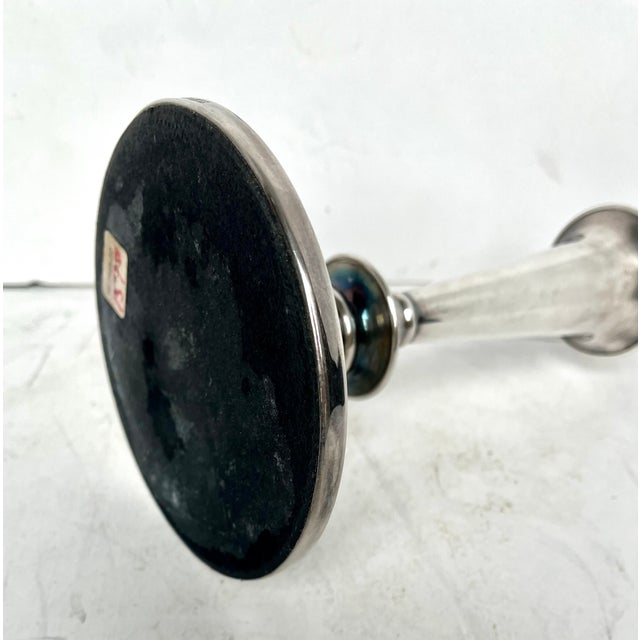 Early 1900s Barker Ellis Silver Candle Holder For Sale - Image 9 of 10