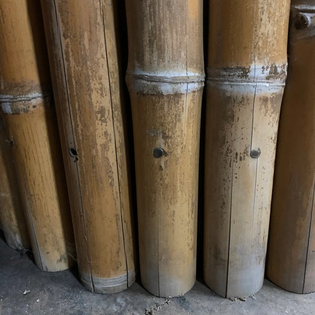 1960s Natural Bamboo Base Dining Table For Sale In Miami - Image 6 of 11