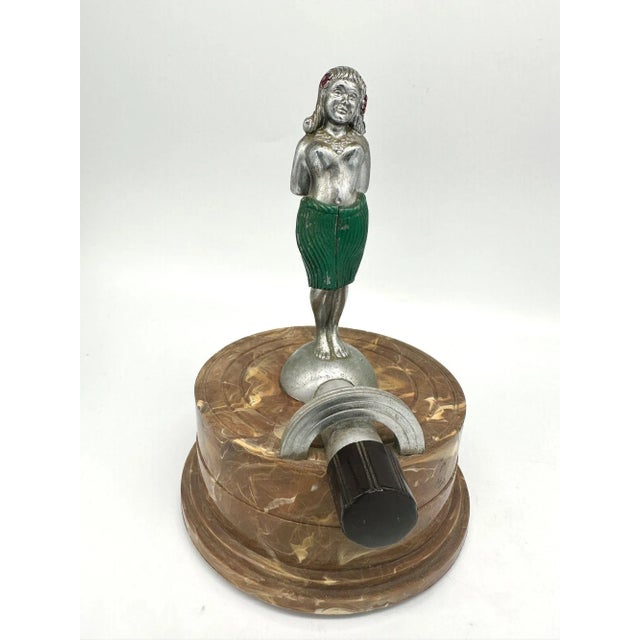 This vintage table lighter by the company ARROW is an exceedingly rare find: a tastefully nude Hula Girl model crafted...