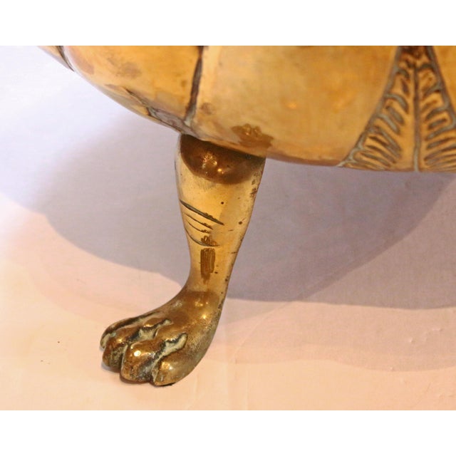 Circa 1880 English Large Brass Repousse Armorial Jardiniere For Sale In Raleigh - Image 6 of 10