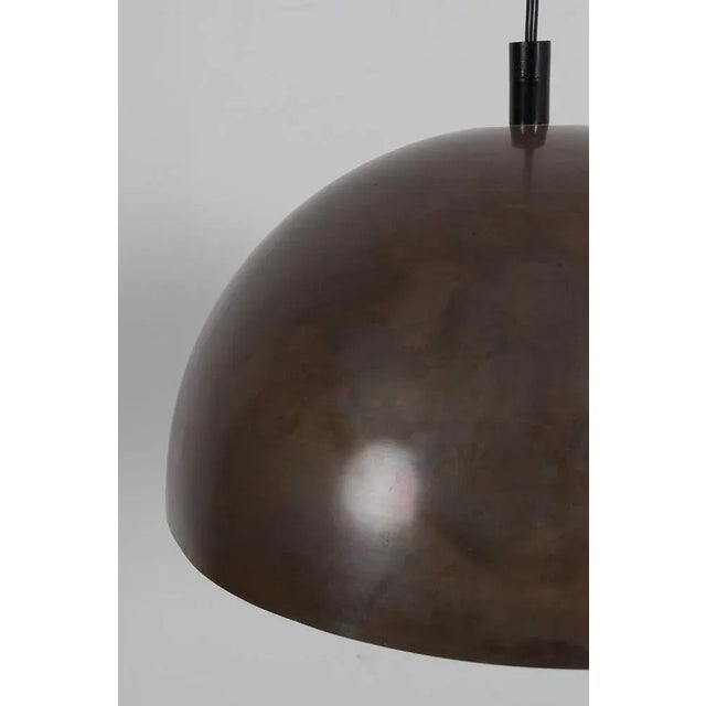 Vintage Gold Brass Pendant For Sale - Image 4 of 7