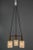 Austrolux chandelier vienna around 1960s. Chrome and nutwood. Original condition. This piece has an attribution mark, I am...