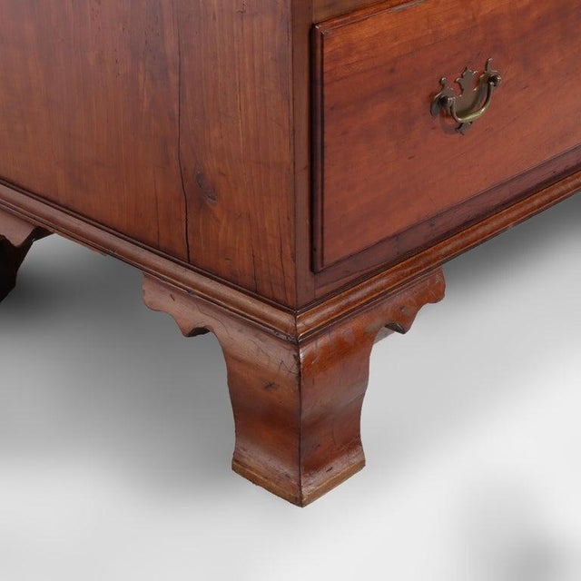 Brown Antique Chippendale Cherry Graduated 4-Drawer Chest C1800 For Sale - Image 8 of 13