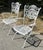 Pair Woodard Iron Arm Chairs Andalusian Spanish Lace Pattern For Sale - Image 9 of 9