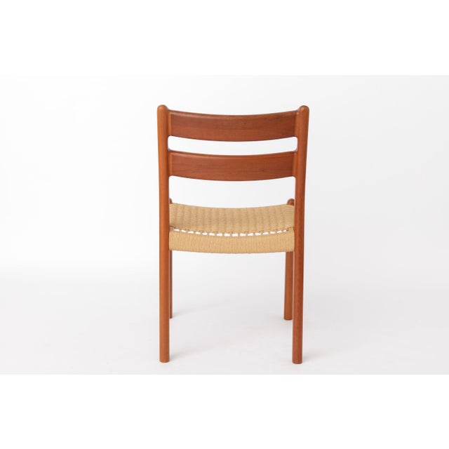 Danish Teak Dining Chairs in Danish Cord by EMC Møbler, Denmark, 1970s, Set of 4 For Sale - Image 6 of 13