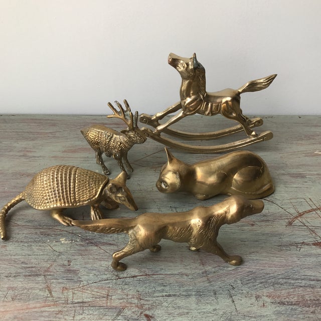 Brass Animals Set of 5 Chairish