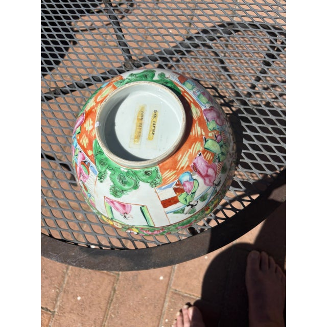 Asian Style Femme Rose Serving Bowl, Circa 1840 For Sale - Image 4 of 4