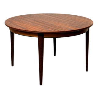 Model Nr. 55 Round Extendable Dining Table with from Omann Jun A/S For Sale