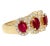 Early 21st Century 3.43 Carat Oval Cut Ruby and Diamond Halo Wedding Band Ring in 18K Gold For Sale - Image 5 of 9