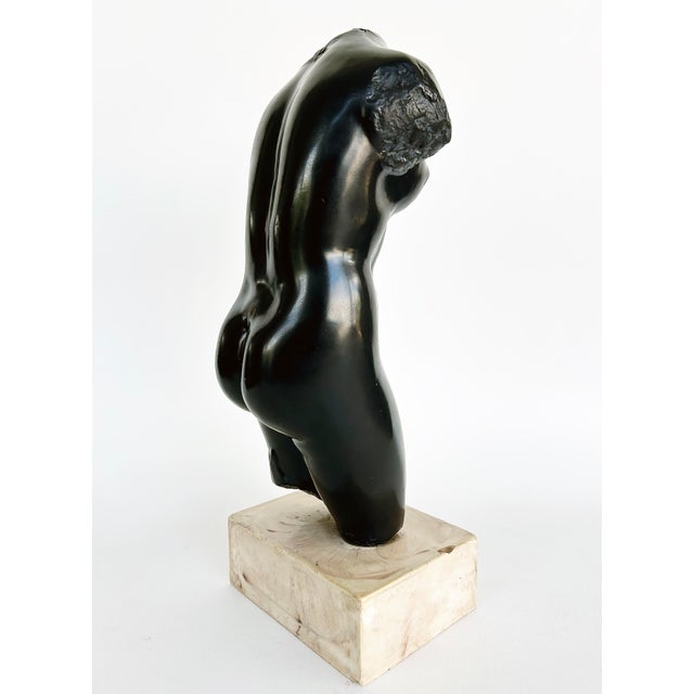 Late 20th Century Alva Studios Aphrodite Sculpture Copy, Museum of Modern Art New York & Pedestal - Set of 2 For Sale - Image 12 of 16