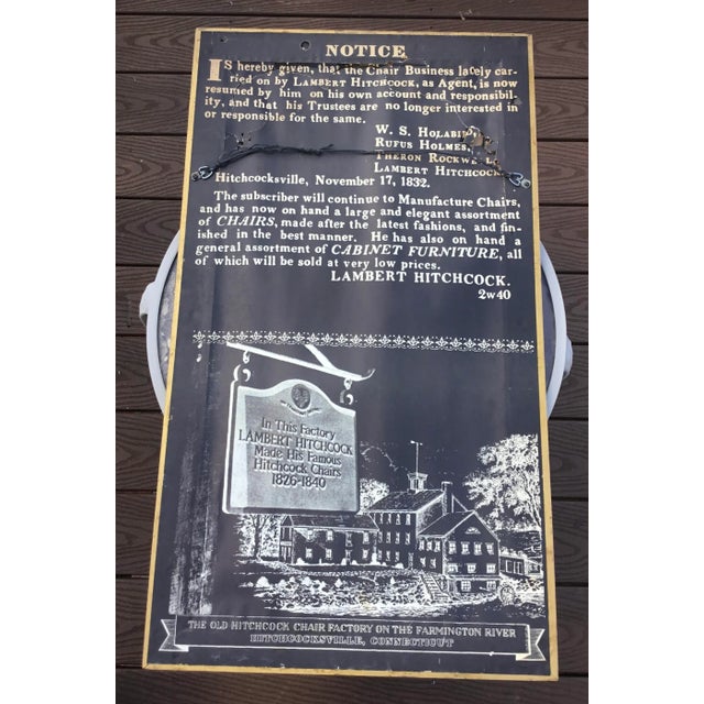 Vintage Hitchcock Reverse-Painted Eglomise Black and Gold Trumeau Mirror For Sale - Image 12 of 12