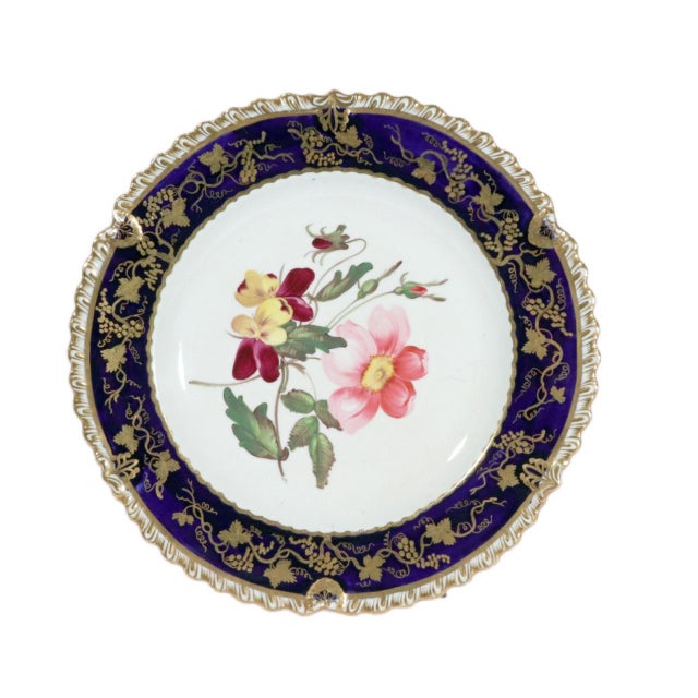 English Coalport Porcelain Botanical Plates, Set of Twelve, John Rose For Sale - Image 3 of 16
