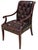 Regency Style English Tufted Leather Mahogany Arm Chair - 1 of 2 For Sale - Image 4 of 5