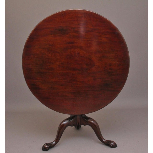 Antique 18th Century Mahogany Tripod Table, 1780 For Sale - Image 4 of 8