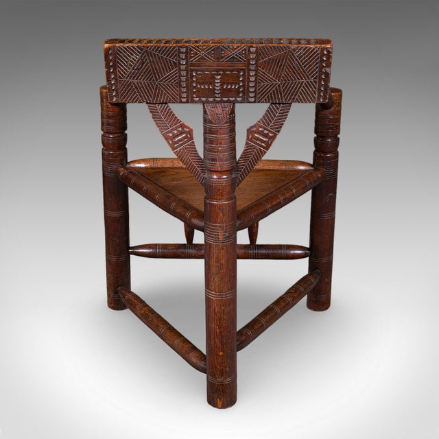 Antique Turner's Armchair, English, Oak, Old Saxon Chair, Elbow Seat, Victorian For Sale - Image 4 of 10