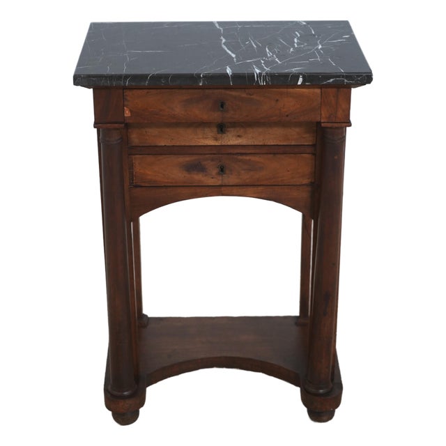 Antique 18th Century French Empire Marble Top Stand For Sale