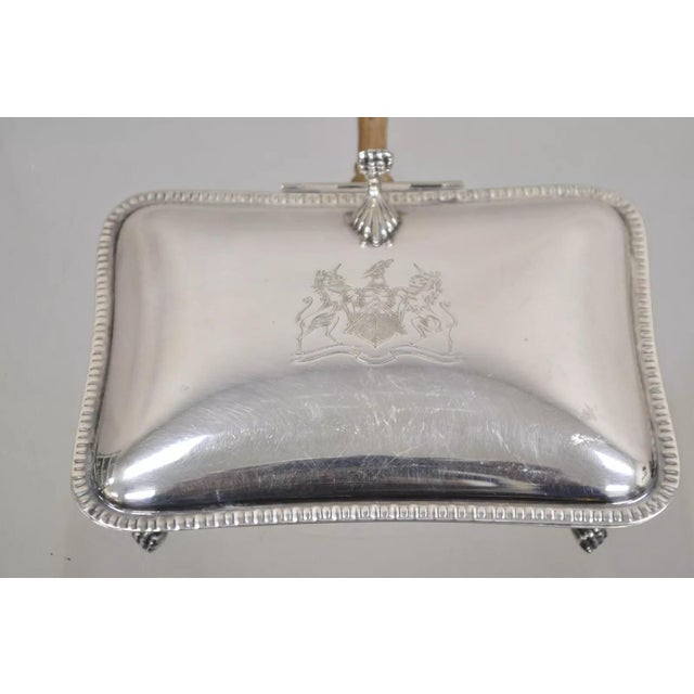 Victorian Vintage English Victorian Silver Plated Silent Butler Crumb Catcher For Sale - Image 3 of 12