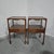 Very good pair of mahogany Regency style bedside lamp tables,, tray tops with single drawer, standing on spade feet, in...