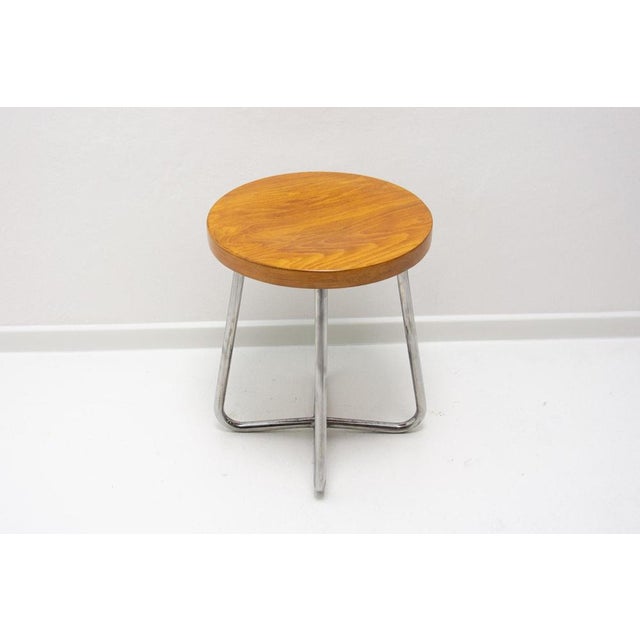 Bauhaus Tubular Stool by Robert Slezák, Former Czechoslovakia, 1930s For Sale - Image 6 of 16