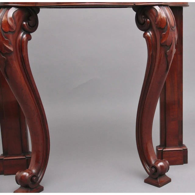 19th-Century Mahogany and Marble Top Console Table For Sale - Image 12 of 13