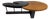 Large Biomorphic Kidney Shaped Two-Tone Mahogany & Black Coffee / Cocktail Table For Sale
