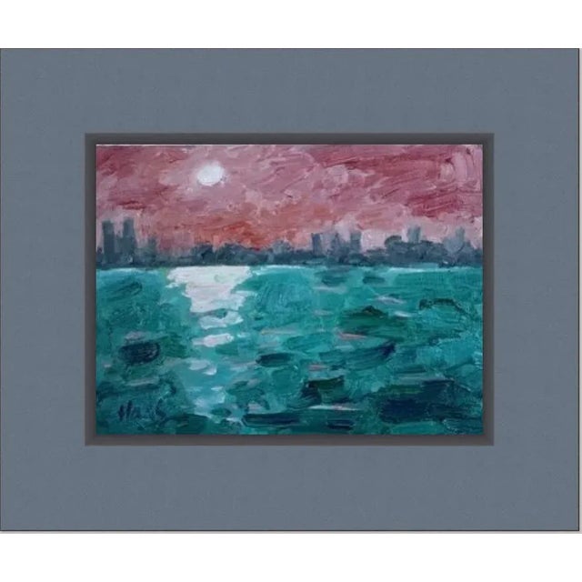 Expressionist Sunset Cityscape in Oil For Sale In Reno/Lake Tahoe - Image 6 of 7
