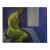 Vintage Painting - Female Nude in Purple Room - Later 20th C. For Sale