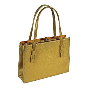 Vintage 50’s After Five Gold Lame Evening Purse