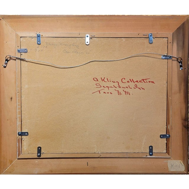 Charles Henry Reynolds -Navajo Indians Crossing a Large Canyon-Oil Painting For Sale - Image 9 of 9