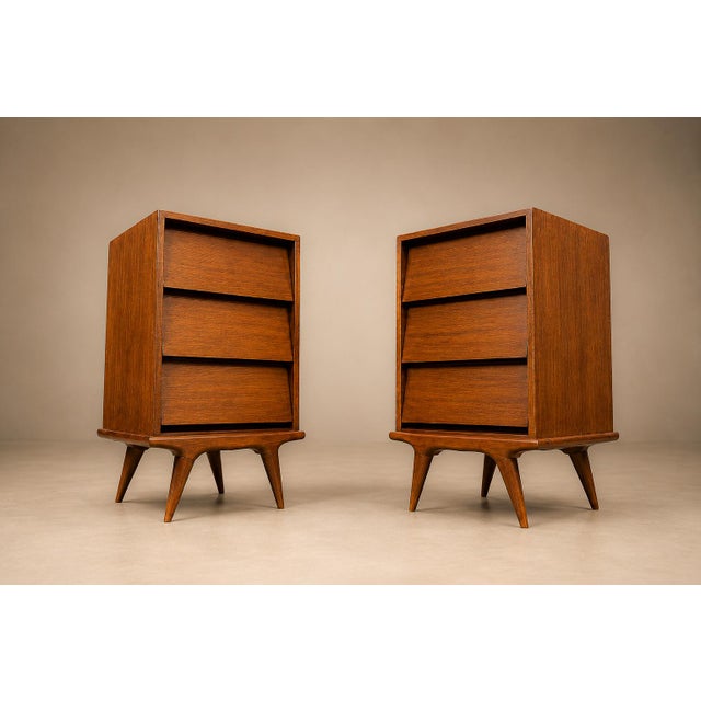 Architectural Pair of Brazilian Modern Side Tables in Ivory Wood, Brazil, 1950s For Sale - Image 15 of 18