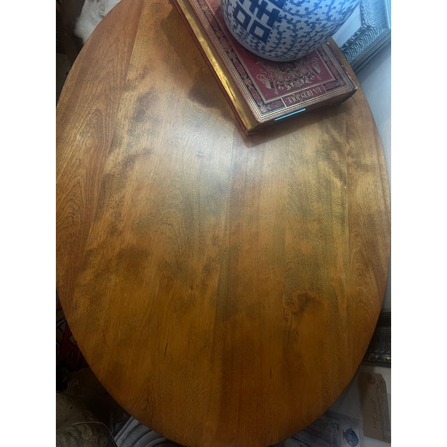 Early 20th Century Early 1900s Oval Double Pedestal Library Table For Sale - Image 5 of 12