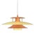 Mid-Century Modern Danish Pendant Lamp in Yellow & Orange Metal, 1970s For Sale