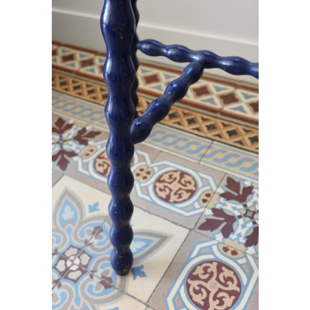Vintage Tripod Stool in Turned Wood, 1970s For Sale - Image 3 of 7