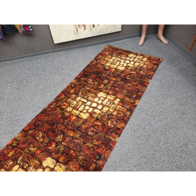Textile English Flower Power Rug, 1970s For Sale - Image 7 of 13