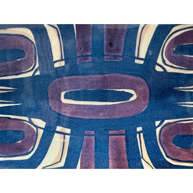 Mid-century Danish Tenera faience tray designed by Inge-Lise Koefoed for Aluminia, later associated with Royal Copenhagen....