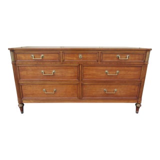20th Century Regency Kindel Belvedere Double Dresser With Lock For Sale