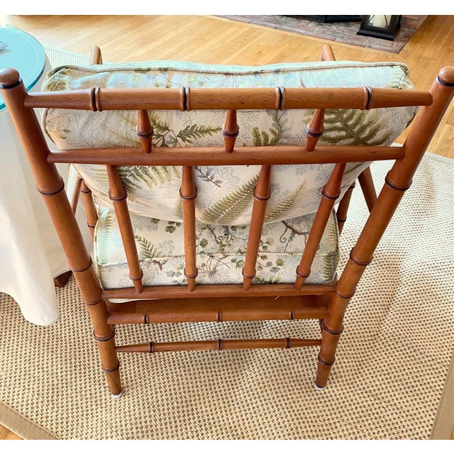 Chinoiserie Style Bamboo Lounge Chairs by Bernhardt, a Pair For Sale In New York - Image 6 of 18